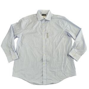 Lauren Ralph Lauren Regular Fit Stretch Fabric Gingham Check Dress Shirt Size XL